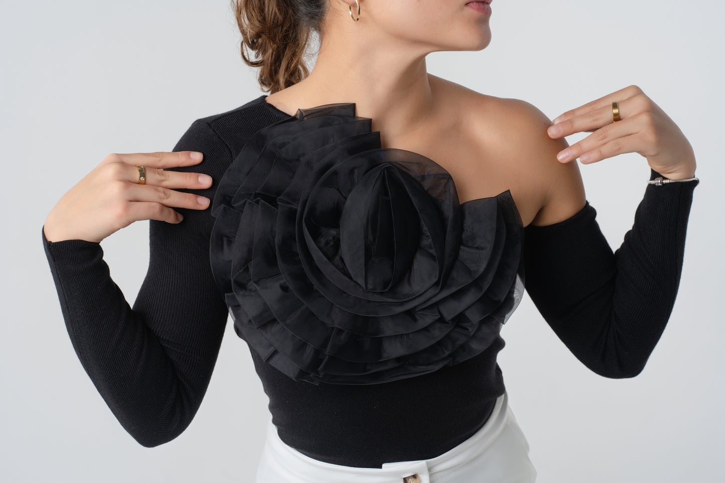 Top Flor Manga Larga