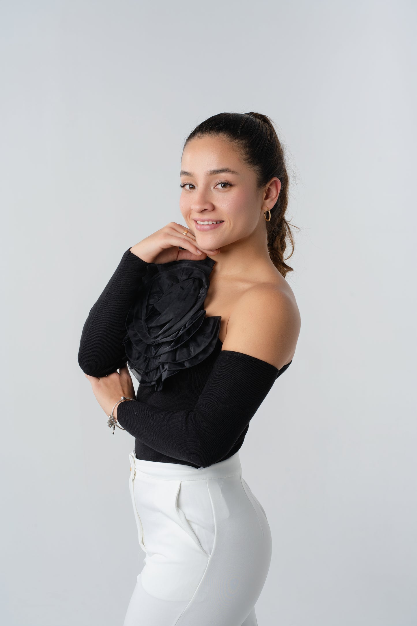 Top Flor Manga Larga