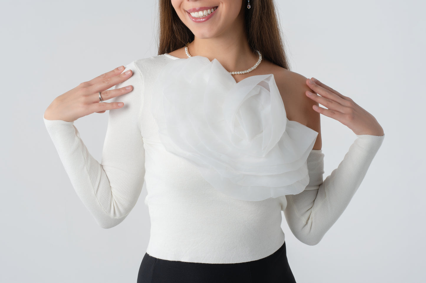 Top Flor Manga Larga